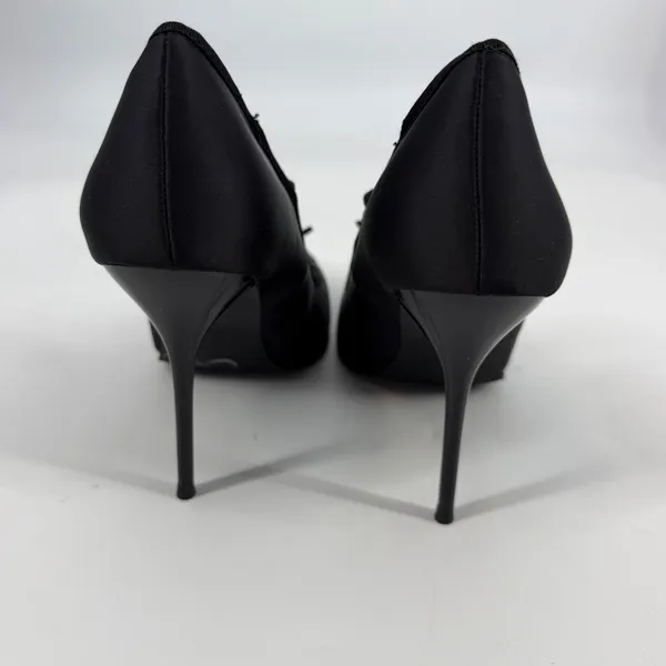 Sugar Thrillz‎ Black Satin Pointed Toe Mary Jane Stiletto Heels Size 9M - Image 3