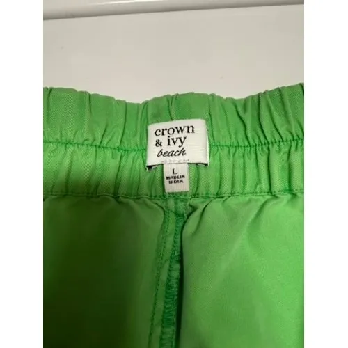 Crown & Ivy Beach Green Lyocell Elastic Waist Pull On Shorts Womens Large‎ - Image 6