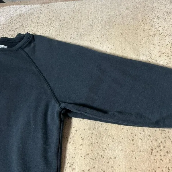 Smith + Rogue Black Cropped Raglan Sweatshirt 100% Tanguis Cotton‎ L Gorpcore - Image 7