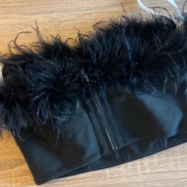 Superdown Revolve Fur Trim Corset - Image 4