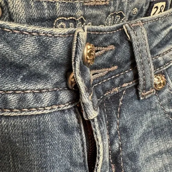 Miss Me Chain Pocket Low Rise Bootcut Western Rhinestone Jeans Size‎ 28 - Image 7