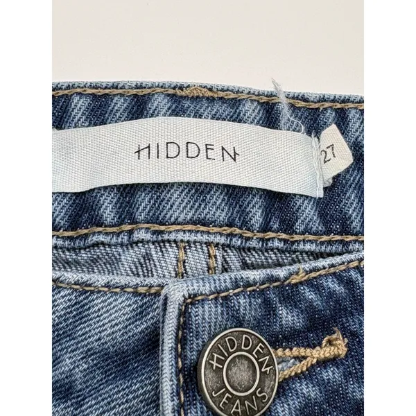 Hidden Jeans Happi Split Hem Straight‎ Leg Jeans 27 Distressed Cotton High Rise - Image 7