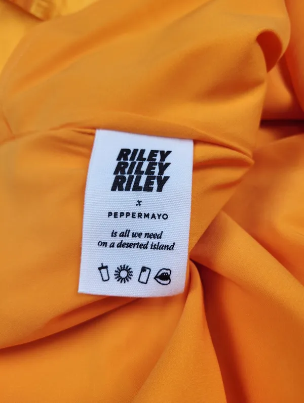 Riley Hubatka x Peppermayo Orange Satin One Shoulder Mini Dress Size US 8 - Image 14