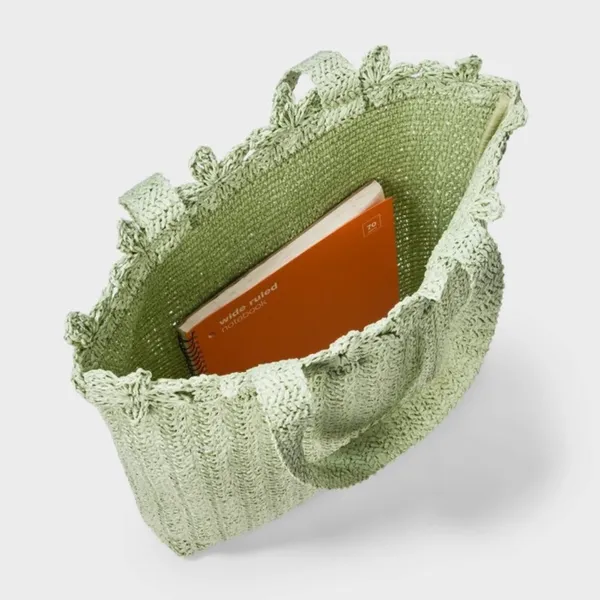 A New Day Green Floral Tote Bag‎ - Image 8