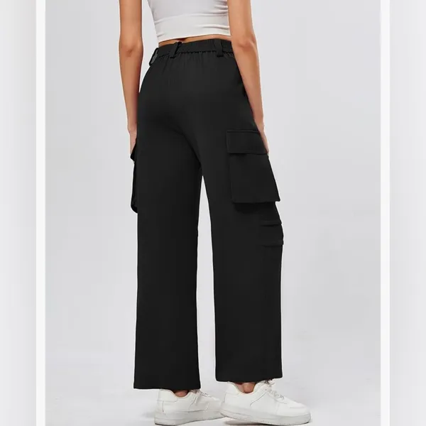 NEW Rust High Waisted Cargo Pants Wide Leg Baggy 4 Pockets 2X - Image 6