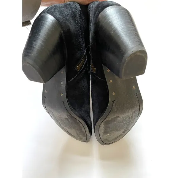 Sam Edelman Suede Leather Western Heeled Boots Black Size 10 - Image 7