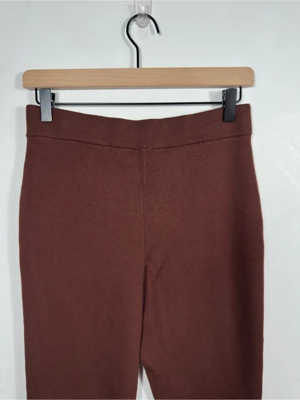 Daily Practice Anthropologie Shuffle‎ Step Knit Flare Pants Brown Women’s M - Image 5