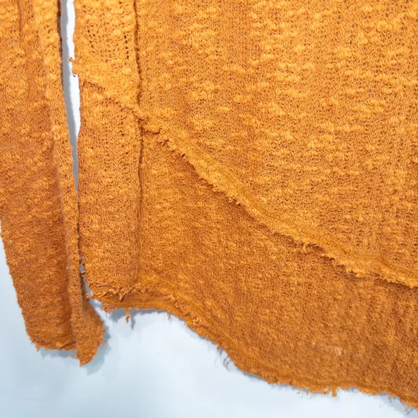 Free People We The Free Copper Orange Ocean Air Hacci Sweater Size Medium - Image 5