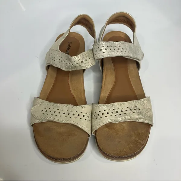 Cobb Hill May Wave metallic sandals silver ankle strap women’s size 9‎ casual - Image 3