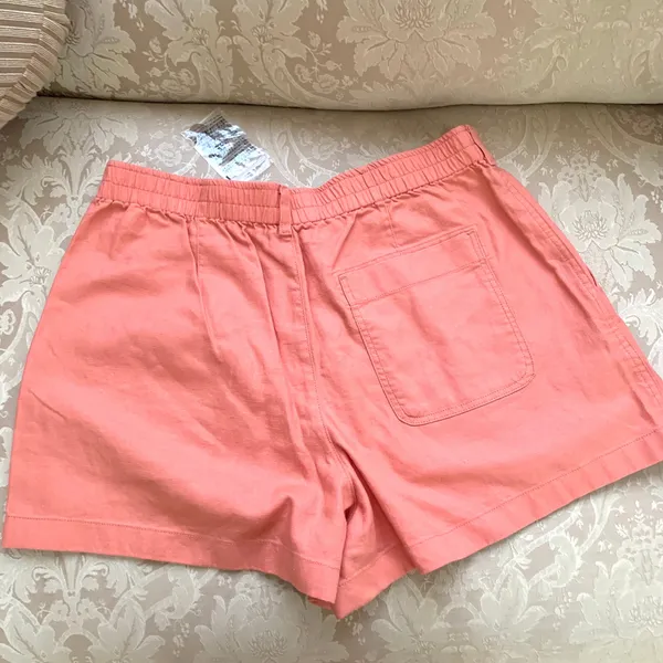 Uniqlo Linen Cotton 2.5" Inseam Shorts in Orange - Image 5
