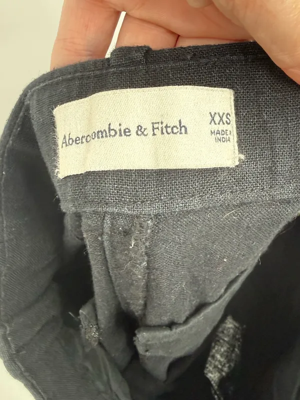 Abercrombie & Fitch Sloane Linen Blend Tailored Wide Leg Pant Size XXS - Image 4