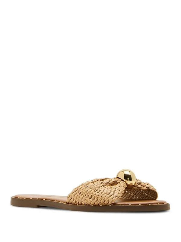Steve Madden Women's Dipsy Raffia Slide Open Toe Sandals Size 6 - Image 2