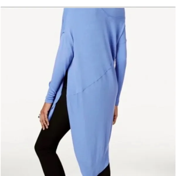 Free People We The Free Grapevine Long‎ Sleeve Tunic in the color Sky Blue XS - Image 8