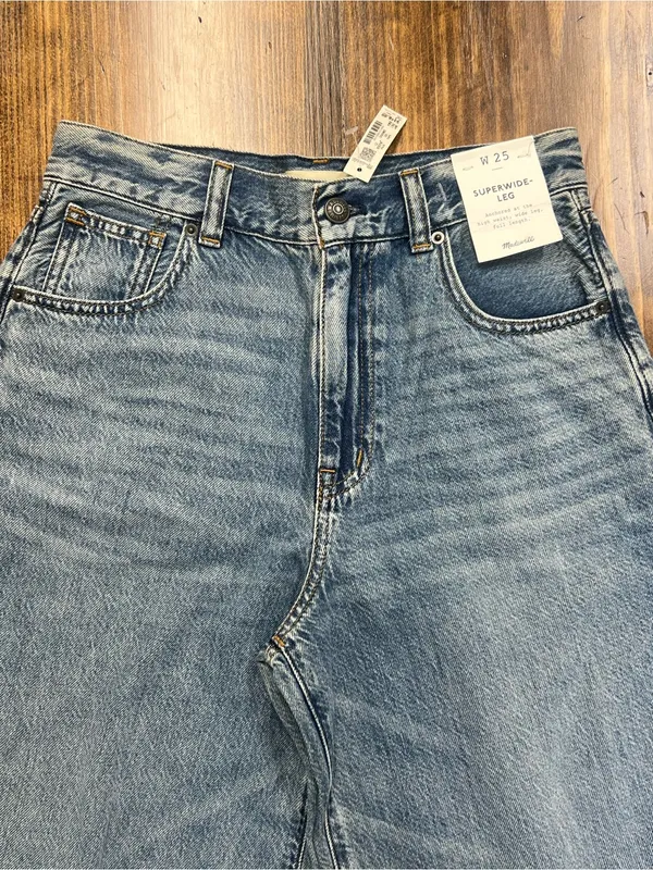 Madewell Superwide-Leg Jeans: Airy Denim Edition Size 25 NWT - Image 9