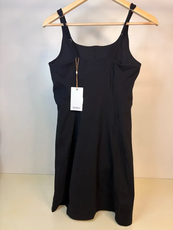 NWT Quince Black Square-Neck Active Dress small Power-Up Square Neck Dress - Image 5