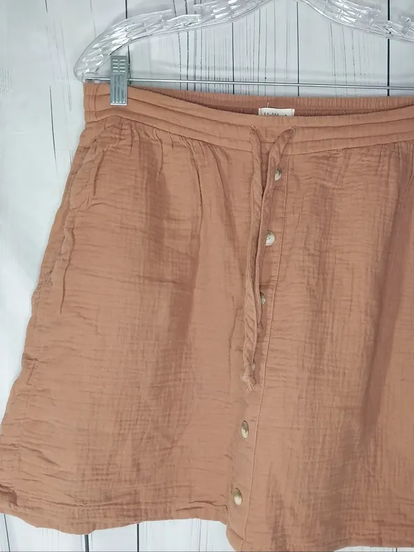 UpWest Coastal 100% Organic Cotton Gauze High-Waisted Mini Skirt - Image 3