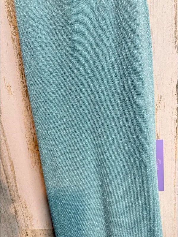 NWT Forever 21+ Women’s 2X Turquoise Metallic Knit Maxi Dress - Image 7