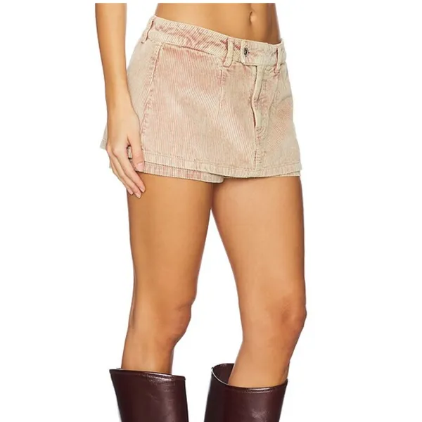 FREE PEOPLE WE THE FREE Galivanting Cord Skort in‎ Chocolate Truffle Size 29 - Image 2