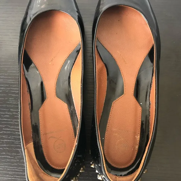 Alexander McQueen Patent Spiked Ballet Flats - Image 11