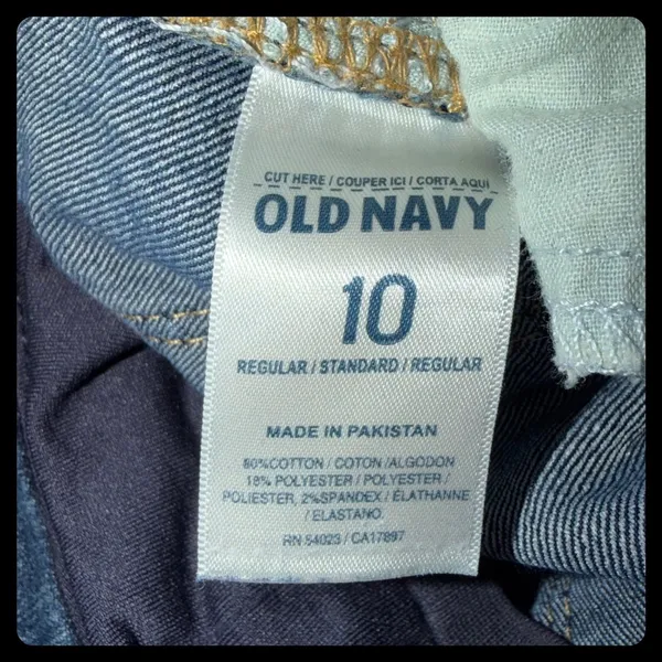 Old Navy Maternity Skinny Jeans‎ Women 10 Blue Smooth Panel Denim - Image 3