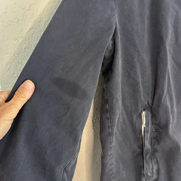 Brandy Melville John Galt Blue Krissy Jacket OSFM Zipper Pockets Hooded Coastal - Image 6