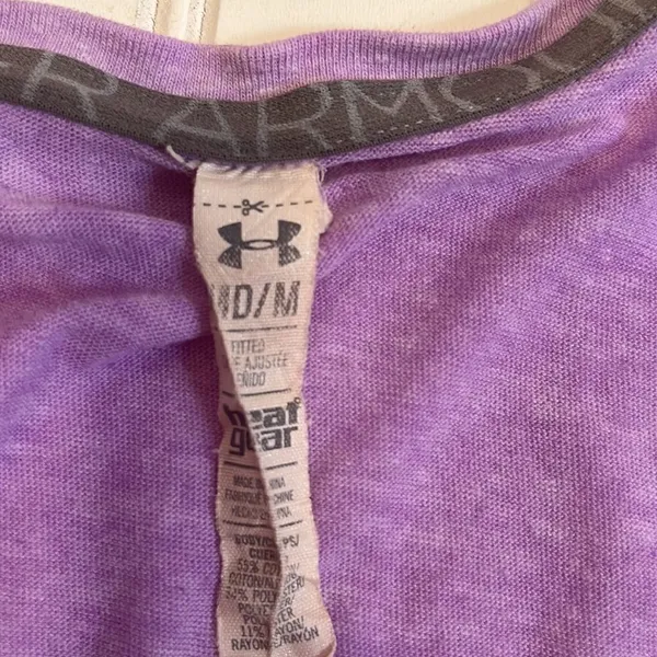 Under Armour purple v-neck tee - Image 4