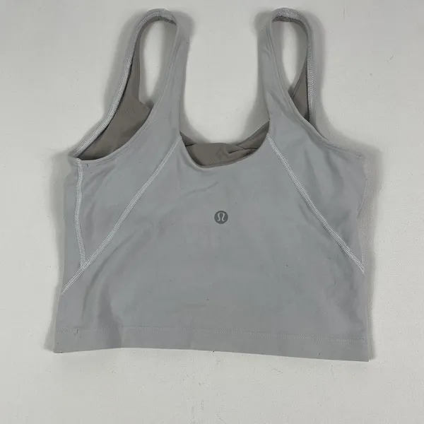 Lululemon Sports Bra Womens 2 Gray Longline‎ Align Tank Top Shelf Lined LW1CW8S - Image 2