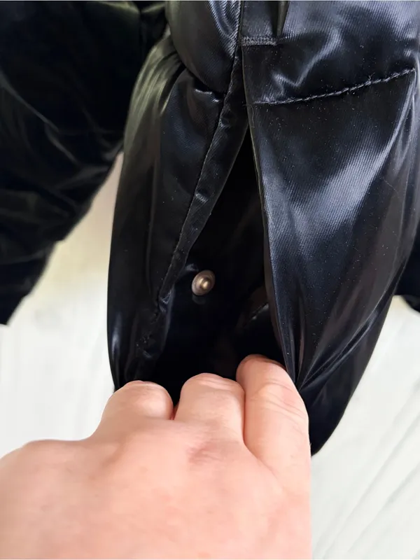 A NEW DAY NWT‎ Glossy Black Puffer Jacket, Large - Image 10