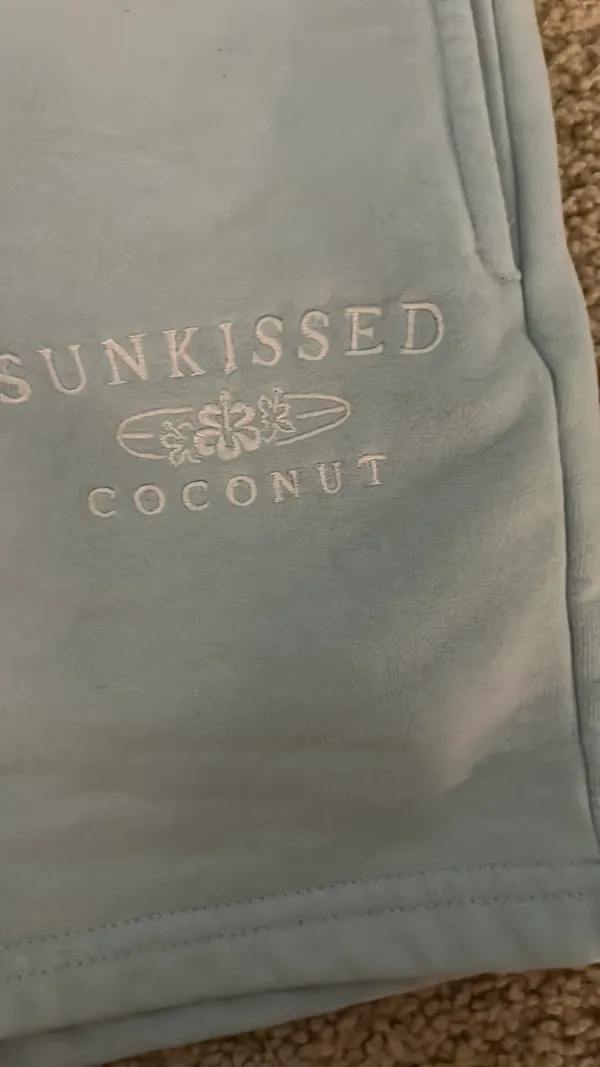 Blue sun-kissed coconut sweatpants short women’s L - Image 2