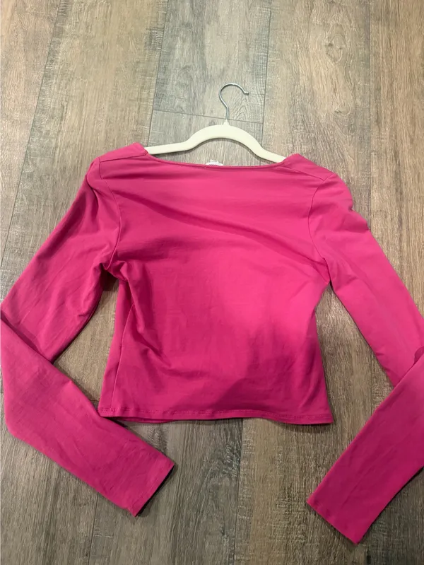 pink long sleeve garage top - Image 3