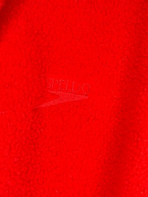 Red Fleece Speedo Zip Up Sweater - Image 4
