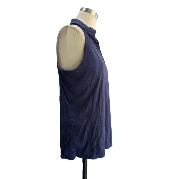 Lilly Pulitzer Luxletic Lakelyn Bra Polo Tank Womens Large Navy Blue Racerback - Image 4
