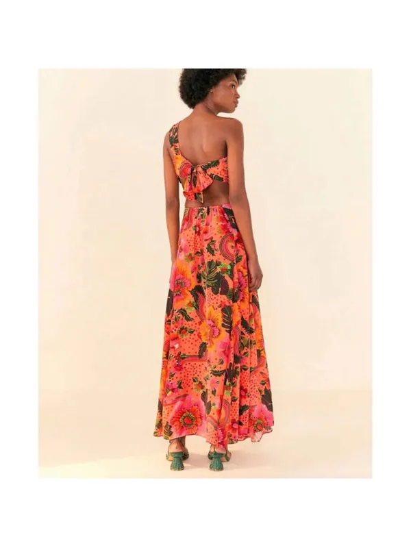 Farm Rio Blooming Gardens Tropical Island Vacation Maxi Dress - Image 5