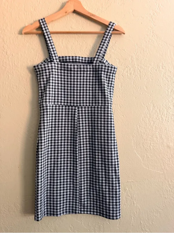 Forever 21 Black and White Gingham Mini Dress - Image 2