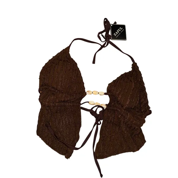 Beaded detail ruffle bikini  - Image 4