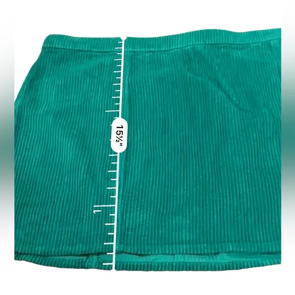 Aerie Corduroy Green‎ Micro Side Zip Mini Skirt Sz XL NEW - Image 7