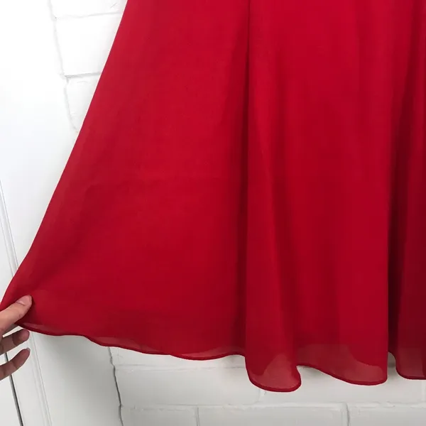 Vintage Hugo Buscati Collection Red Flattering Y2K Style Dress Size 4 - Image 6