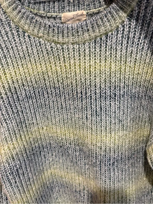 Universal Threads ombré striped Pullover Oversized Sweater Soft Green‎ XS - Image 6