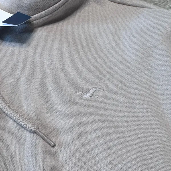 Hollister Womens XS Taupe Beige Oversized‎ Fleece Pullover Hoodie NWT - Image 4
