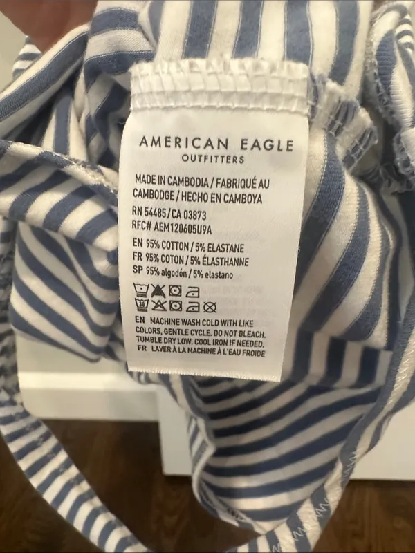 Striped Blue and White bodysuit - Image 6