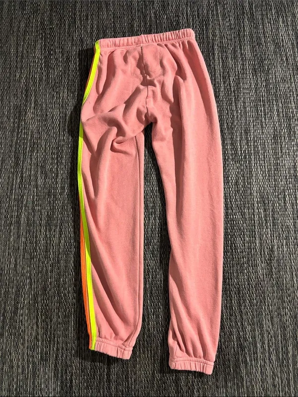 Aviator Nation 5 Stripe Jogger Sweatpant Pink Size XS - Image 2