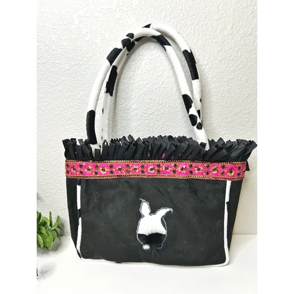 Susie Stern NWT ‎ Cowbunnies Shoulder Bag Fringe - Image 2