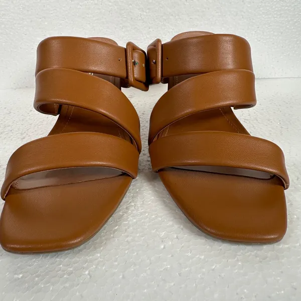 Marc Fisher Fathom Strappy Block Heel Sandal Women's 8.5 M Brown Buckle 3" Heel - Image 11