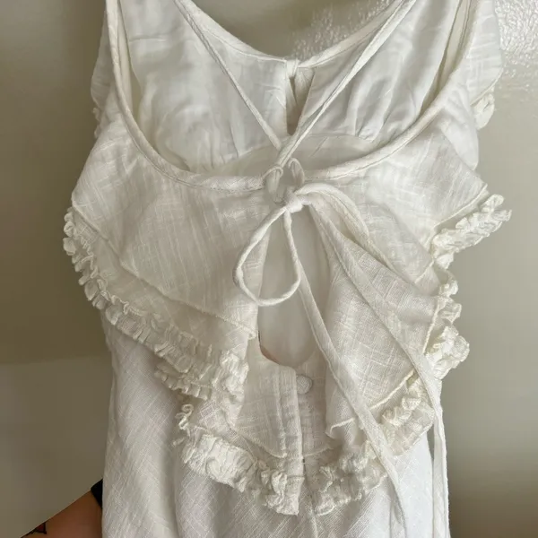 Free People Love Forever Mini Dress in Ivory - Image 8