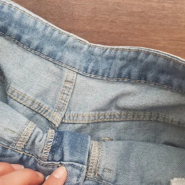 Wide Leg Light Blue Cargo Jeans Size 6-8 High Waist Super Cute - Image 3