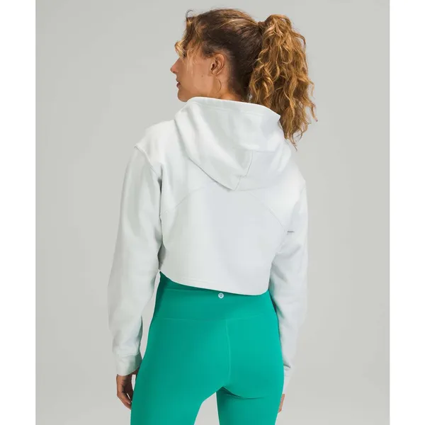 Lululemon All Yours Cropped Hoodie Ocean Air Blue Size 6 Oversized Sweatshirt - Image 2