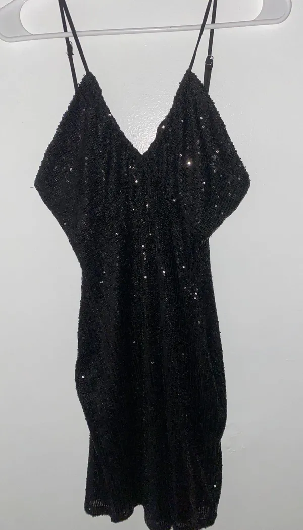 Windsor Black Sequins Mini Dress - Image 2