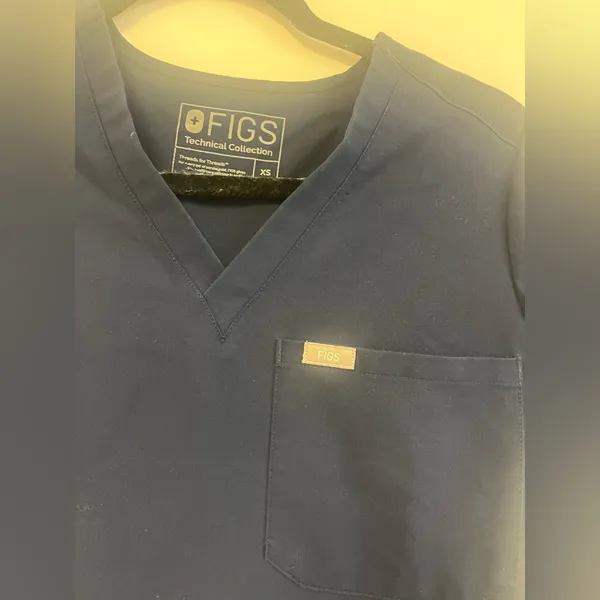 Figs Catarina‎ One Pocket Scrub Top - Navy Blue - Size XS - Image 7