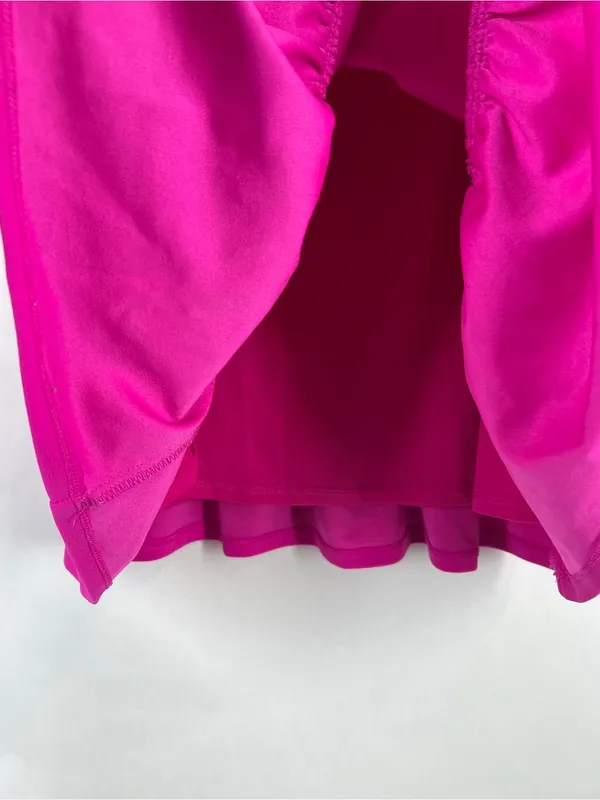 Maia Bright Pink Ruffle Hem Sleeveless Dress Size 6 - Image 6