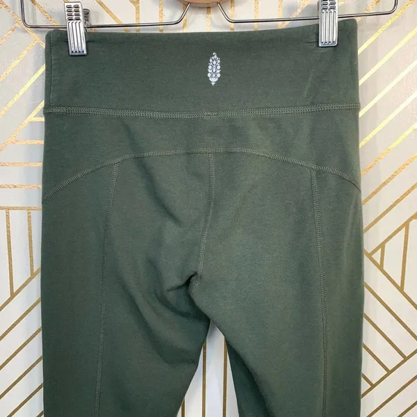 Free People Virgo Cropped Legging Khaki Green‎ - Image 10